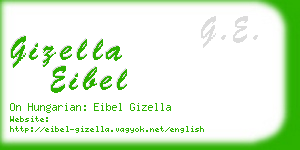 gizella eibel business card